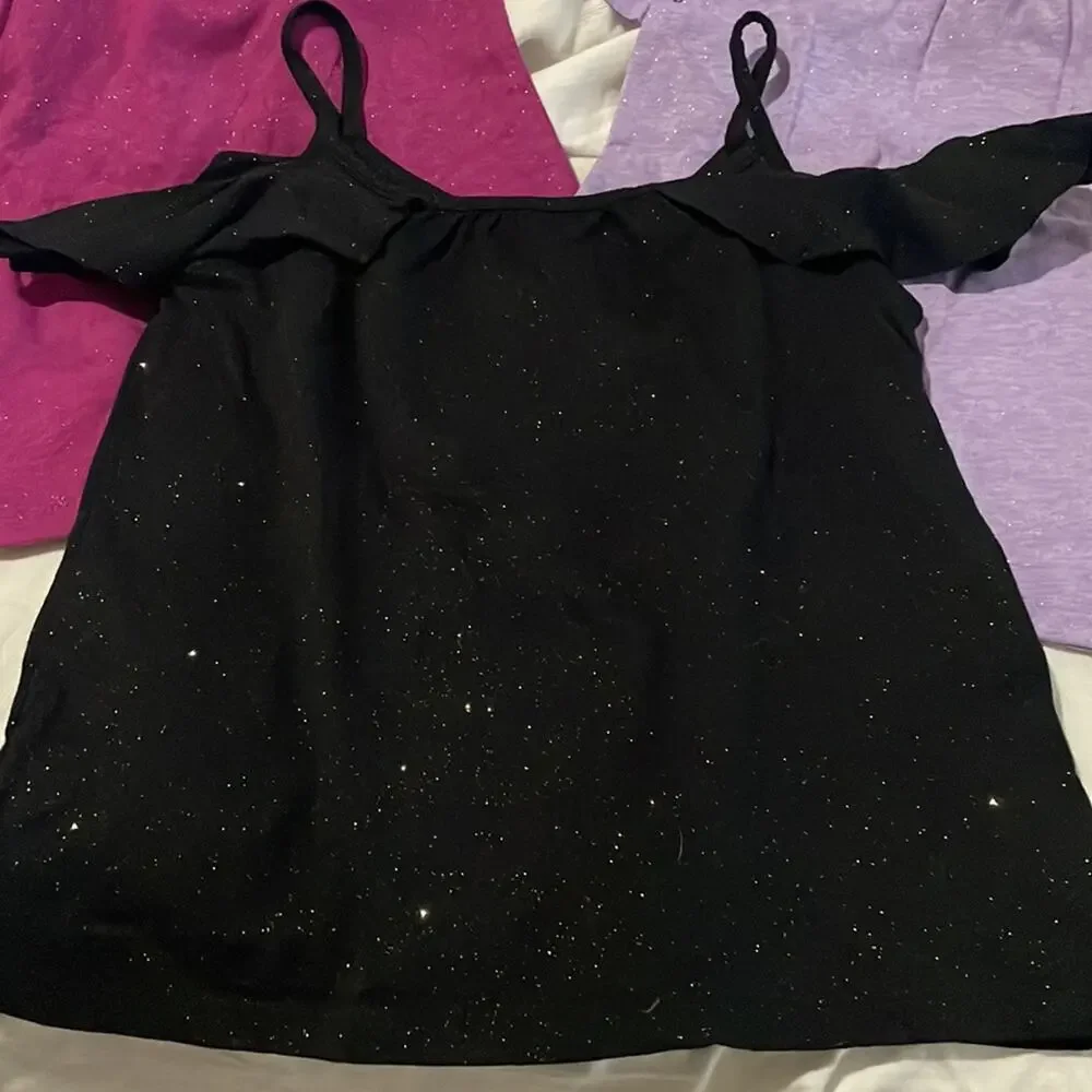 Childrens place xs 4 same top 3 colors tank with ruffled shoulder nwt